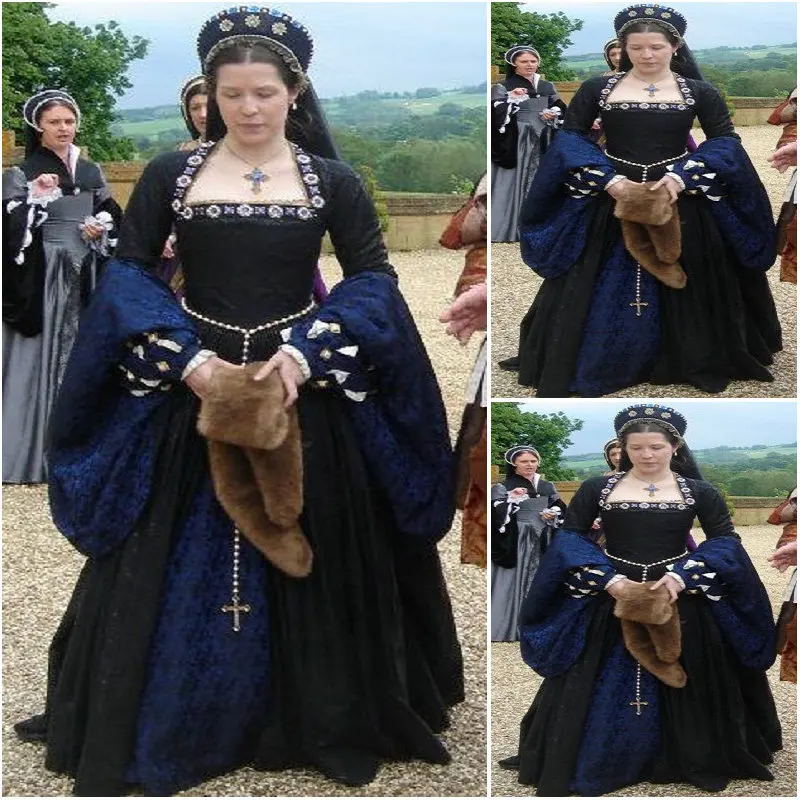 

History!Customer-made Luxs Vintage Costumes Renaissance Dresses Steampunk dress Gothic Cosplay Halloween Dresses C-1123