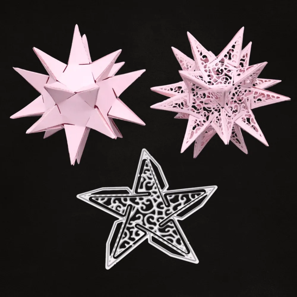 

3D Box Hollow Star Frame Metal Die Cuts Cutting Dies For DIY Scrapbooking Embossing Paper Card Making Decorative Craft dies 2019