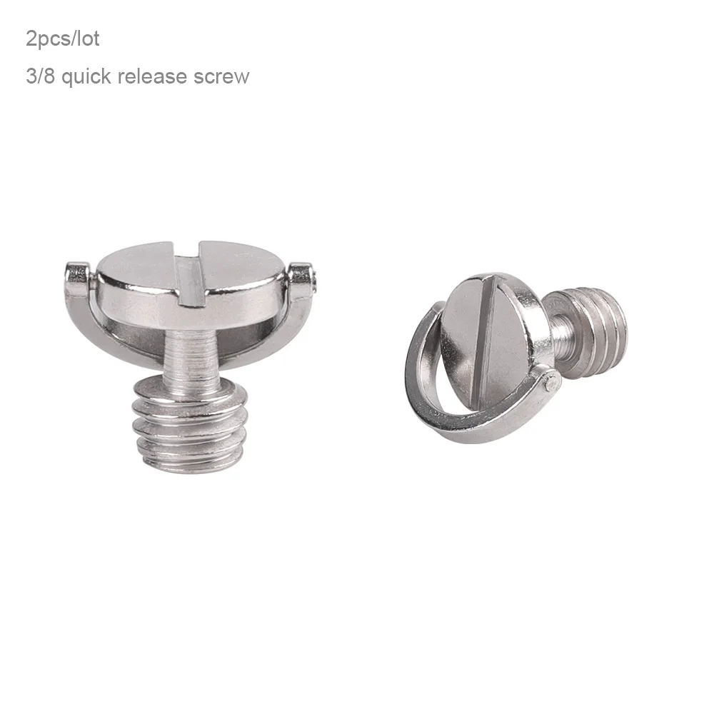 

2pcs/Lot 3/8 inch Folding D-Ring Quick Release Plate Camera Screw for Canon/Nikon/Sony/Pentax/Sigma Tripod L Plate Photo Studio