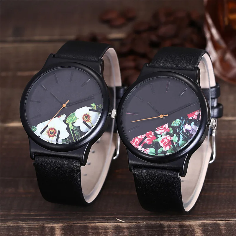 

Black Flower Watch Women Watches Ladies 2018 Brand Luxury Famous Female Clock Quartz Watch Wrist Relogio Feminino Montre Femme