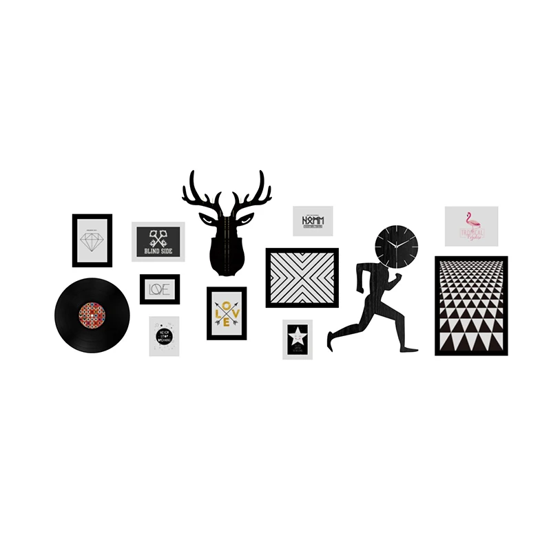 

Modern Wall Hanging Photo Frame Set Living Room Decor Multi-frame Photo Collage Wall For Picture Painting Photo Frame Kits