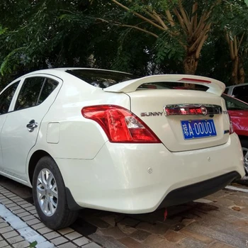 

For Sunny Spoiler High Quality ABS Material Car Rear Wing Primer Color Rear Spoiler For Nissan Sunny Versa Spoiler 2007-2015