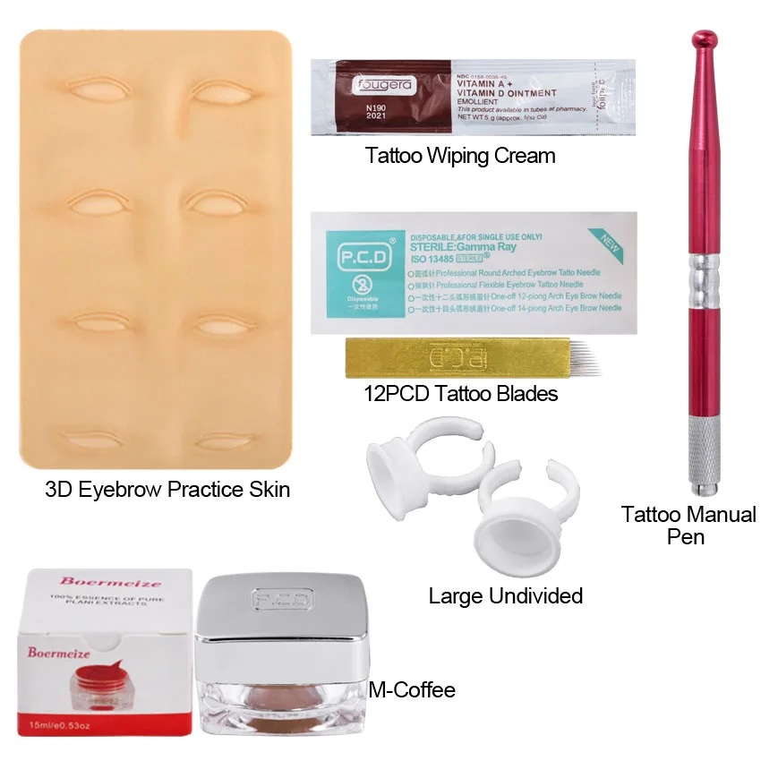 Набор для перманентного макияжа бровей искусственная кожа 3d тренировка кольцо с