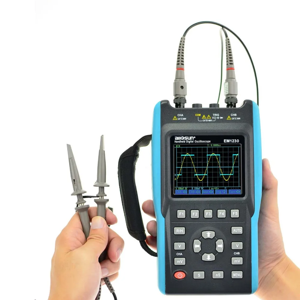 Ручной осциллограф 2 в 1 цифровой мультиметр с цветным экраном|oscilloscope channels|handheld