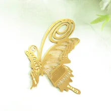 3 шт металлические закладки красивые креативные полые металлические закладки Бабочка Роза