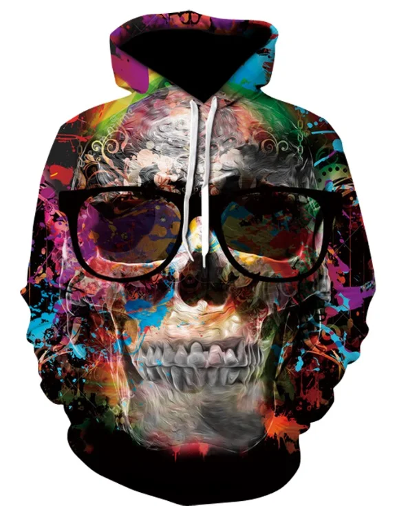 Hot hoodies Ghost red eye skull 3d series hoodie men's fashion winter spring sportswear hoodie sweatshirt jacket leisure tops - Цвет: 10