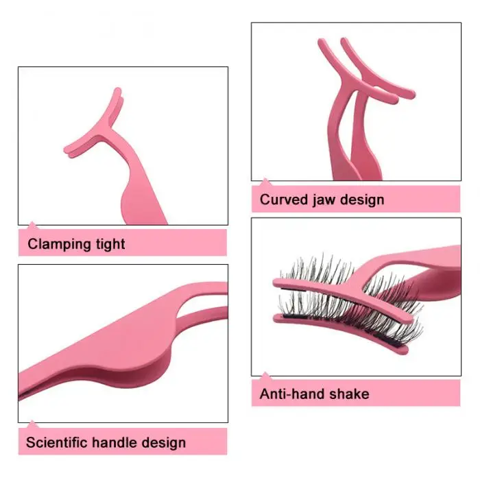 Нержавеющая сталь магнитные пинцеты для накладных ресниц аппликатор клип для женщин SSwell