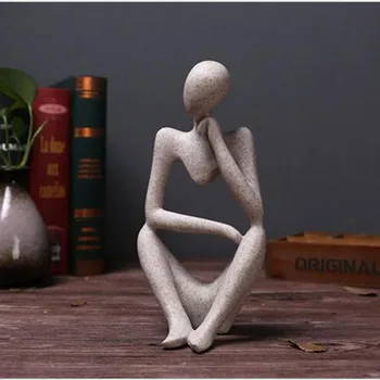 

New Creative House Decor Smooth Stone People Design Table Decor Thinker Design Office Decoration Mix Design