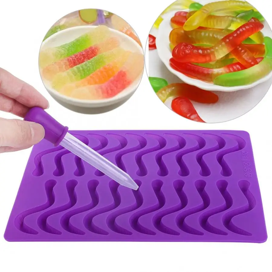

1 Set 20 Compartments Gummy Bear Chocolate Mold Candy Maker Ice Tray Moulds Fashion Cake Tools