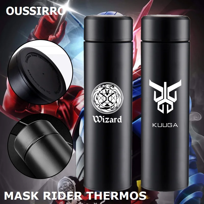 

OUSSIRRO MASK RIDER KUUGA WIZARD KIVA Kamen RIDER Stainless Steel Thermos Cup Originality Portable Water Bottle
