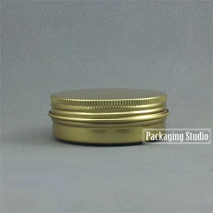 60 г пустой золотой алюминиевый баночка для косметического крема упаковка Металлическая бутылка для специй конфеты контейнер
