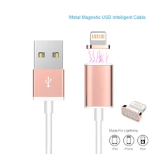 Magn&eacute;tica cable de carga 2a adaptador usb para iphone 5s 5c se 6 6 s 7 plus ipad 4 5 air para cable rel&aacute;mpago im&aacute;n sync de carga r&aacute;pida(China (Mainland))