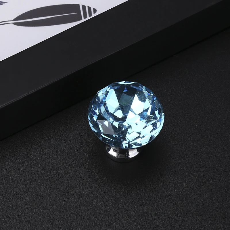 Diamond Crystal Glass Knobs Cupboard Pulls Drawer Knobs  (9)