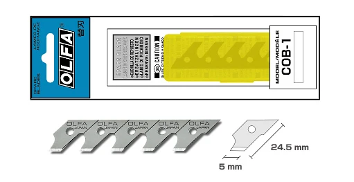 MADE IN JAPAN OLFA COB-1 Compass Cutter Blades /15 blades for compass cutter per pack for CMP-1 CMP-1/DX Genuine