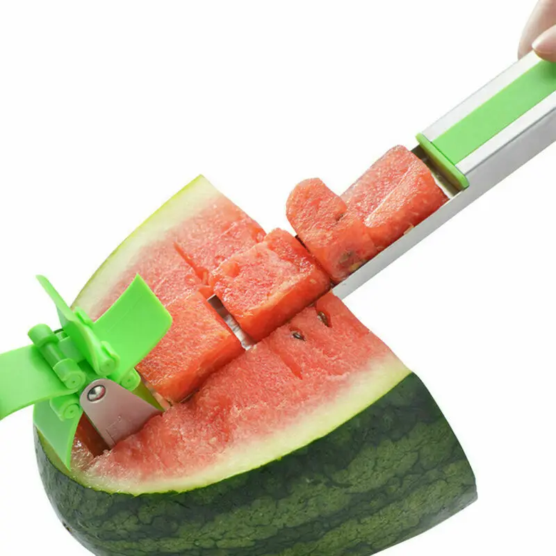 

1pcs Stainless Steel Watermelon Slicer Fruit Fast Cutting Machine Windmill Shape Plastic Fruit Slice Tool Kitchen Gadget