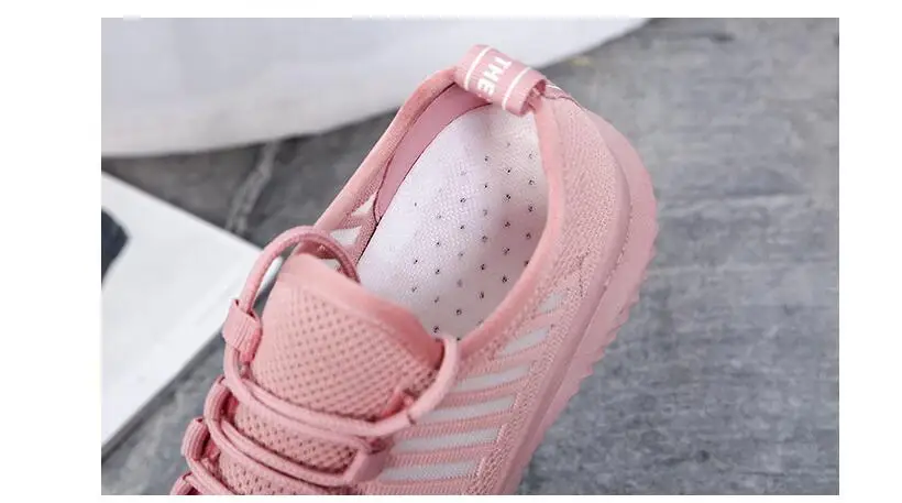 Breathable Hollow Out single shoes Women Mesh Sneakers teenager Casual board shoes Summer student Shoes Zapatillas de deporte