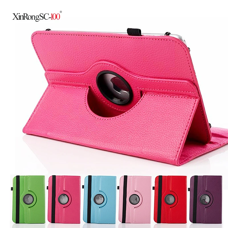 Universal 360-Degree Rotating PU Leather Tablet Cover Case, 10.1-Inch