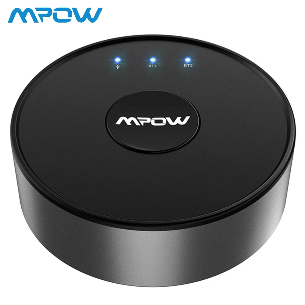 

Mpow BH261 Bluetooth 5.0 Transmitter Wireless Audio Adapter with aptX Voice 50 FT Range Bluetooth Aux Adapter for Speakers TV