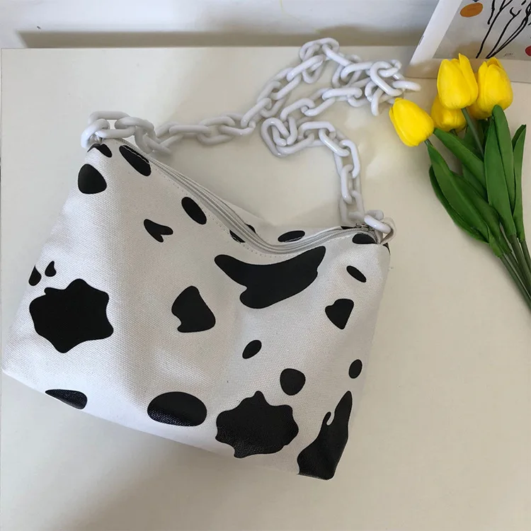 Новая модная сумка с принтом коровы, Корейская версия новой повседневной сумки через плечо