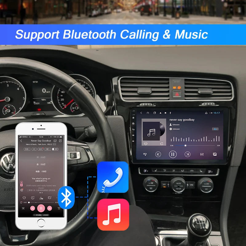 Excellent AUTOTOP 10.1" Android 8.1 Touch Screen Bluetooth Car Radio GPS Navigation For Volkswagen/Golf 7 2013-2018 Multimedia/DVD WiFi FM 1