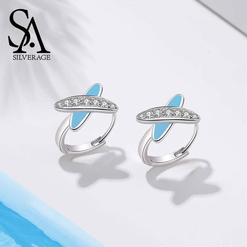 

SA SILVERAGE Stud Earring Woman Earrings Zirconia Magic X Romantic S925 Sterling Silver Earring Korea Simple Ins Earrings Female