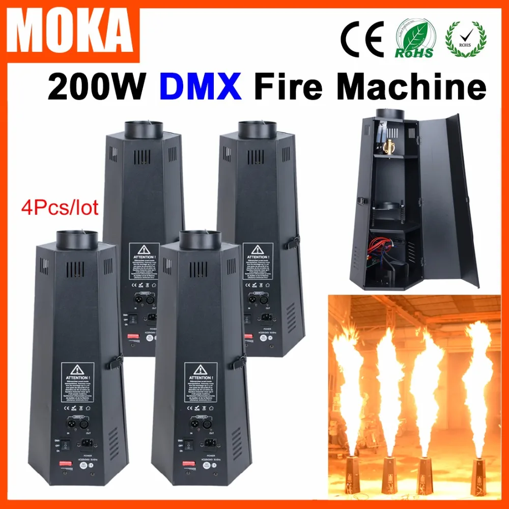 

4PCs/LOT 200W Flame Projector Stage Fire machine, DMX controlled Flame projector maquina dj,stage flame machine