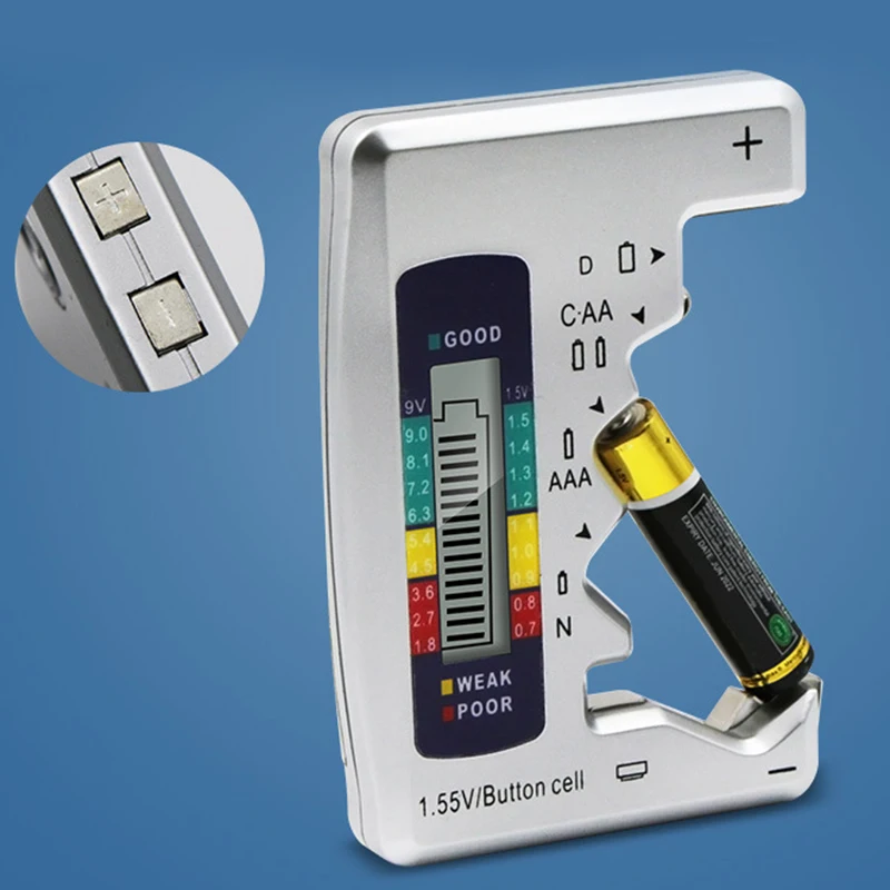 Измерительный Цифровой тестер батареи для C/D/9 V/AA/AAA/1,5 V литиевая батарея Электроинструмент проверки емкости батареи тестер