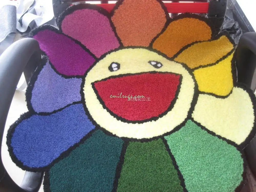

2014 Sale Rugs And Carpets Colored Sunflowers -slip Mats , Rugs Small Coffee Table Computer Chair Cushion Pad Children's Bedroom