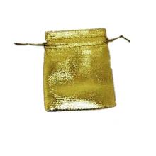 500 шт./лот Золотая 5x7 см сумочка из органзы с завязкой сумка/Ювелирная сумка, рождественский/свадебный подарок сумка