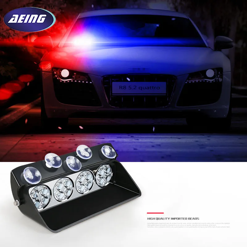 Super Bright 16LED Car Windshield Strobe Light Viper Flash Signal Emergency Fireman Police Beacon Warning Light