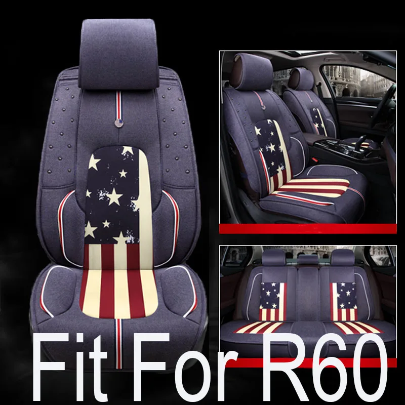 Чехол на сиденье автомобиля, Подушка на переднее и заднее сиденье, чехлы на сиденье, подушка для автомобильного кресла, протектор, интерьерные аксессуары для Mini Cooper R60, автостайлинг - Название цвета: USA Flag