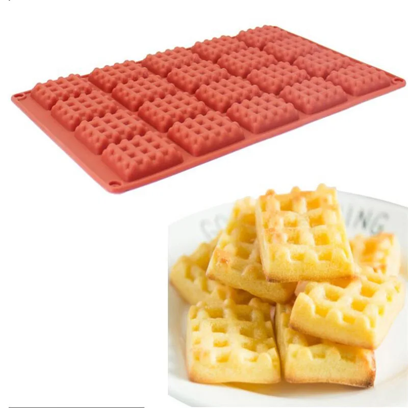 

Fondant Molds 20 Even Lattice Waffle Silicone Mold Cake Decorating Chocolate Biscuit Fondant Mold Baking Accessories Kitchen