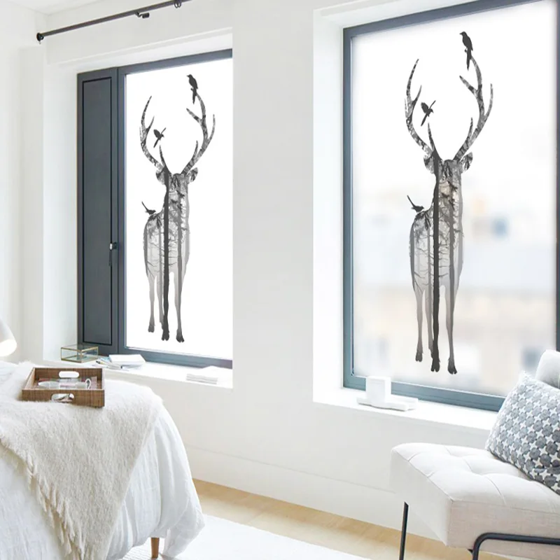 stickers creative living room balcony glass frosted glass bathroom