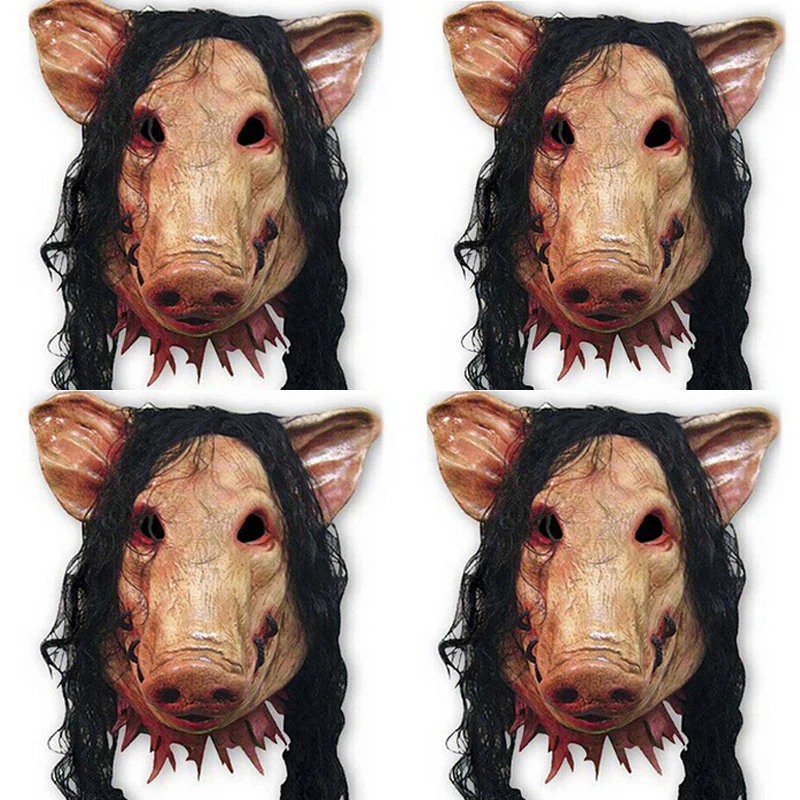 Взрослых Хэллоуин дым свинья Косплэй жуткий маска животного латекс вечерние унисекс страшно маска для головы животных костюм Джокера