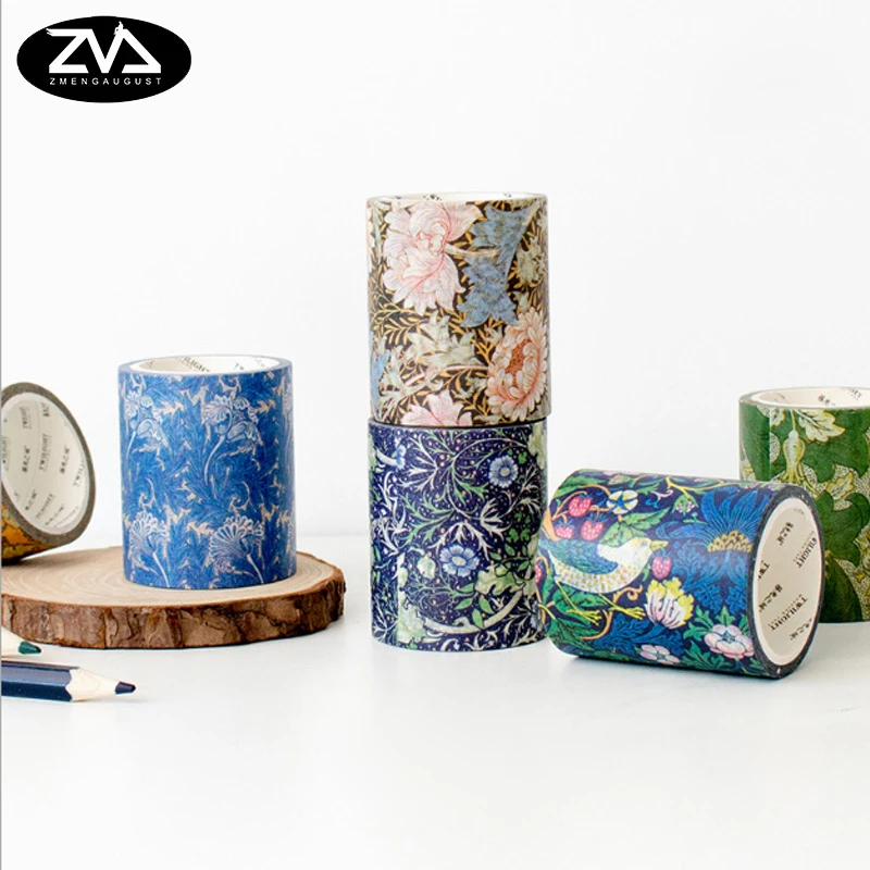 

50mmX5m Vintage floral pattern Washi Tape DIY decoration scrapbooking planner masking tape adhesive tape kawaii stationery
