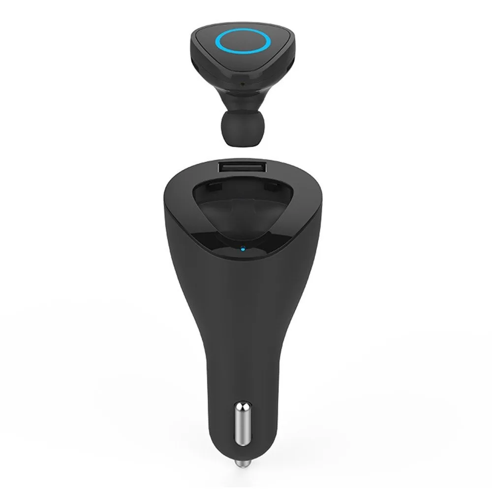 USB Car Charger with Bluetooth Headset Stereo Earphone Handsfree