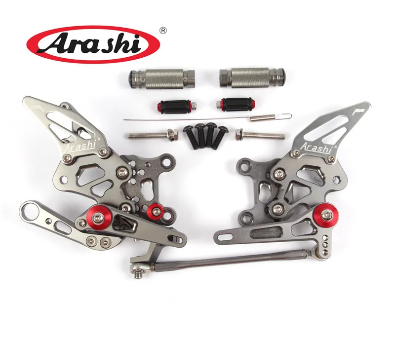 Араши для APRILIA RSV4 R/завод 2009-2012 ЧПУ Регулируемые подножки для ног Rider Rearset RSV 4R 2010 2011 09 10 11 12 - Цвет: Titanium Gray