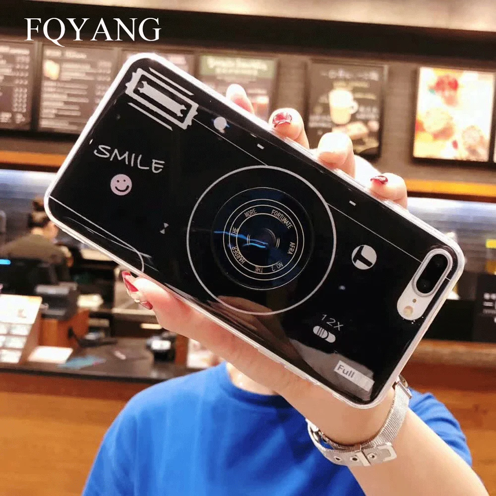 FQYANG 3D старинная камера Чехол для iPhone X XS Max чехол IPhone8 7 6 6S Plus Силиконовая задняя