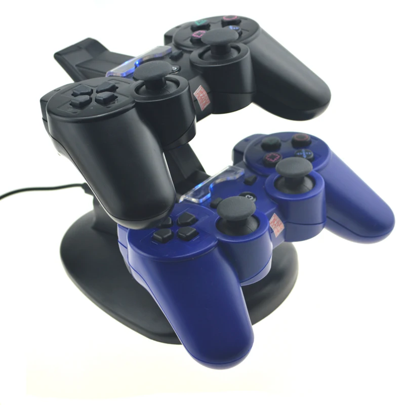 

Dual Charger For PS3 Charging Dock Stand + USB Cable For Sony PlayStation 3 Controller Console Free Shipping