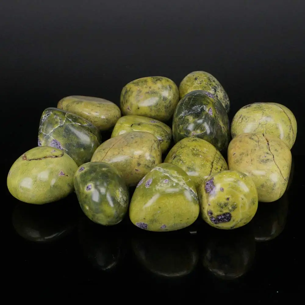 

Bulk Tumbled Serpentine & Stitchtite Stone Natural Polished Gemstone Supplies for Wicca, Energy Crystal Healing