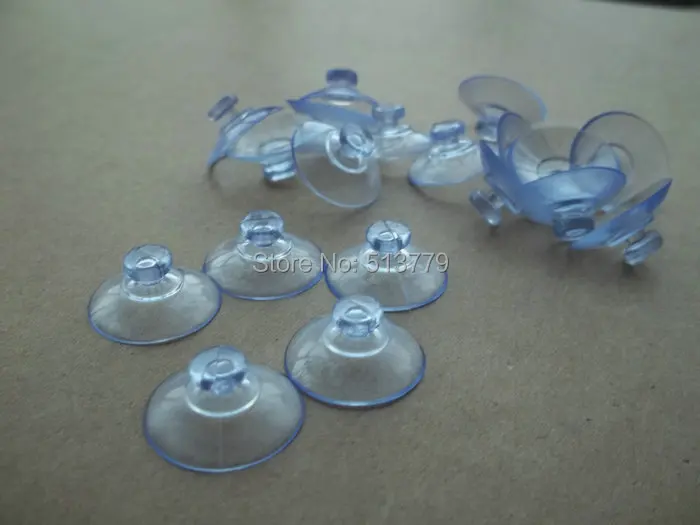 50pcs/lot 2cm Transparent plastic sucker coffee table glass gasket toy gift suction cup Mushroom head sucker diameter