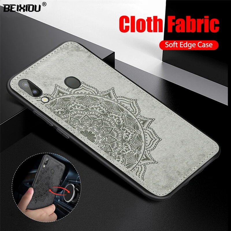 3D Texture Cloth Phone Case For Samsung Galaxy M20 Soft TPU Silicone for M205F/DS Back Cover 6.3&quot |