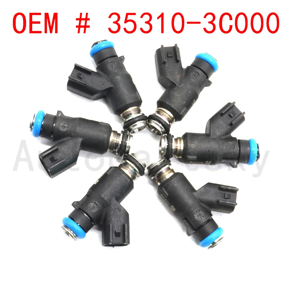 

(Set of 6pcs) For KIA HYUNDAI SONATA SANTA FE Fuel Injector with High Quality 35310-3C000 , 353103C000, 35310 3C000