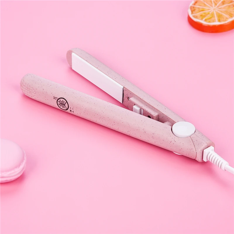 

2 in 1 Mini Professional Hair Straightener Hair Curler Portable Wheat Straw Hair Flat Curling Iron Hair Styling Tools 36