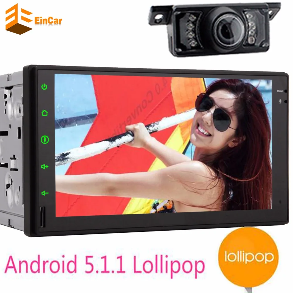 

Quad Core Pure Android 5.1 Car Multimedia Player Car PC Tablet Double 2din 7'' GPS Navigation Car Stereo Radio Bluetooth NO DVD