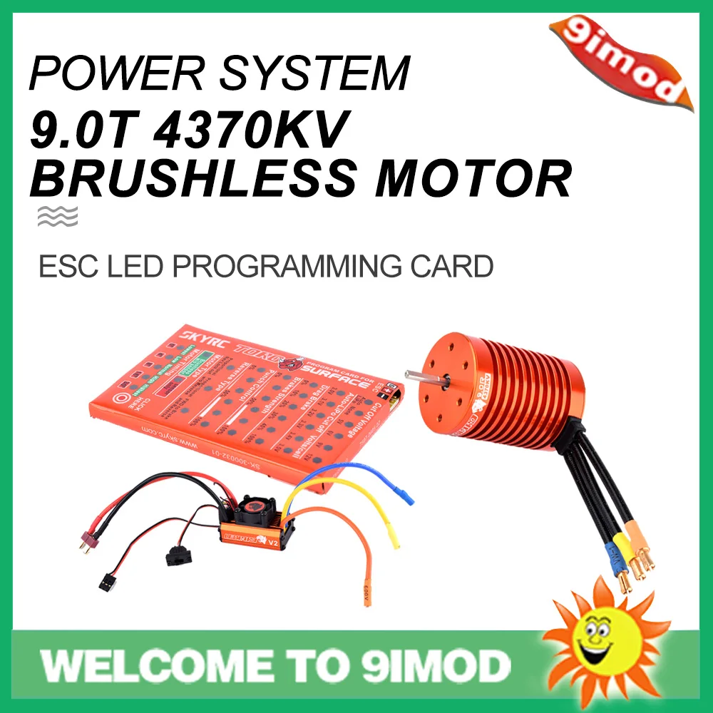 SKYRC 4370KV 9 0 T бесщеточный двигатель 60A ESC леопардовая электросистема