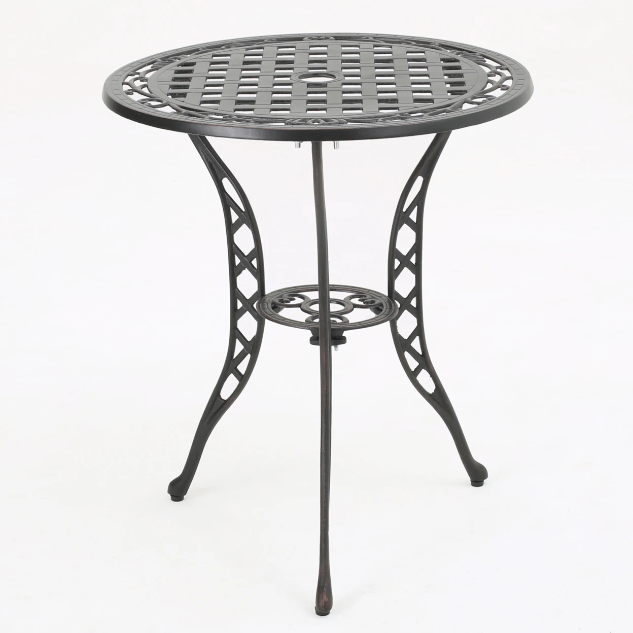 Lyon Black With Bronze Metal Outdoors Bistro Set (3)