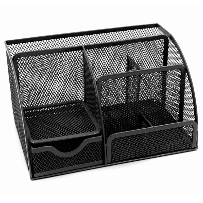 

1pcs office stationery multi-function stationery pen holder grid storage box