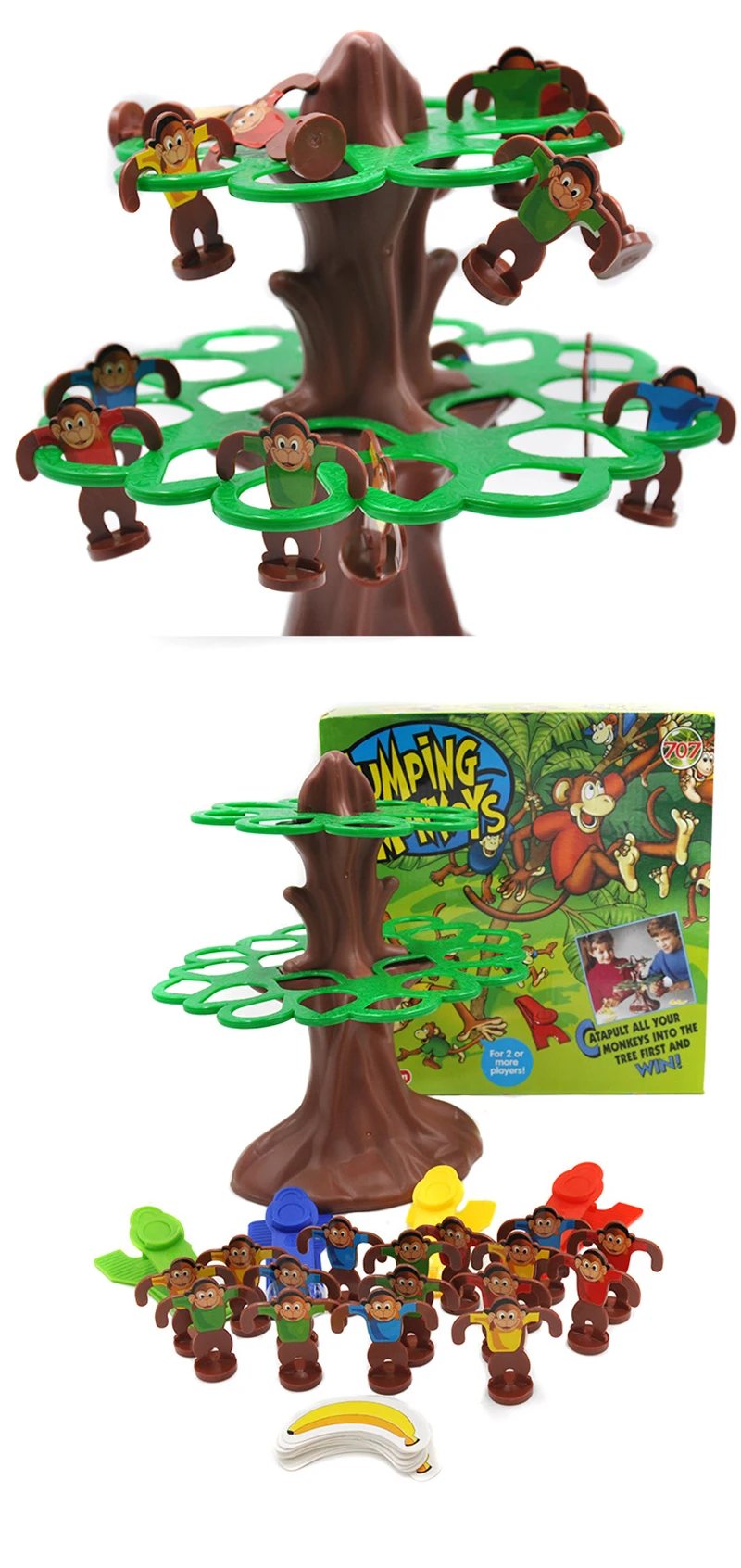 Educativos de Jogos de Mesa Pai-filho Interativo Feliz Jumping Macaco Pendurado Árvore Aprendizagem Criança Crianças Brinquedos 7 Brinquedos e hobbies