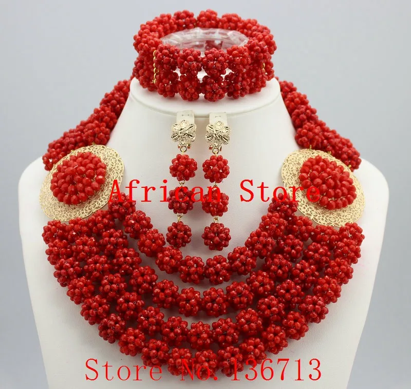 Günstig Schöne Lila Single Afrikanischen Frauen Perlen Schmuck Set Nigerian Afrikanischen Perlen Halskette Set Handgemachte Stil Freies Verschiffen BC401 5